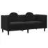 Czarna sofa 2-osobowa z poduszkami - Erim 4X