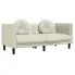 Kremowa stylowa sofa 2-osobowa z poduszkami - Erim 4X
