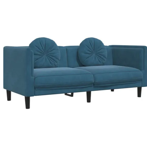 sofa z poduszkami niebieska Erim 4X