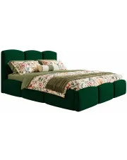 Dwuosobowe łóżko tapicerowane z pojemnikiem 180x200 Erma 3X - 36 kolorów w sklepie Edinos.pl