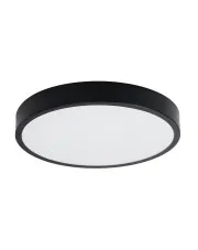 Czarny okrągły ledowy plafon 50 cm - A602-Liptos w sklepie Edinos.pl