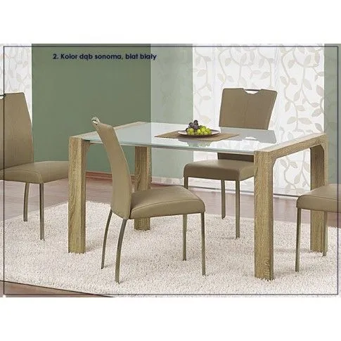 Szczegółowe zdjęcie nr 4 produktu Stół szklany Folto - dąb sonoma