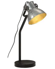 Srebrna retro lampa na biurko M001 - Nona w sklepie Edinos.pl