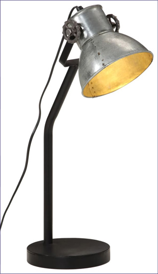 Lampka na biurko retro srebrna