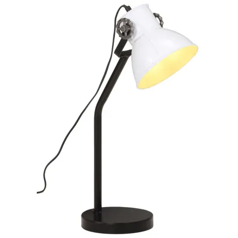 biała lampka biurkowa Nona
