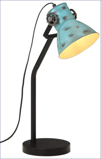 Niebieska lampka w vintage stylu