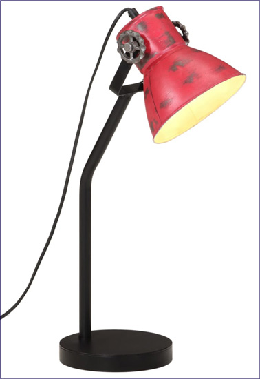 czerwona lampa biurkowa Amira