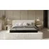 Sypialnia nowoczesna z wykorzystaniem łóżka sztruksowego Lassia ecru