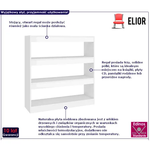 Blossom regał biały z połyskiem