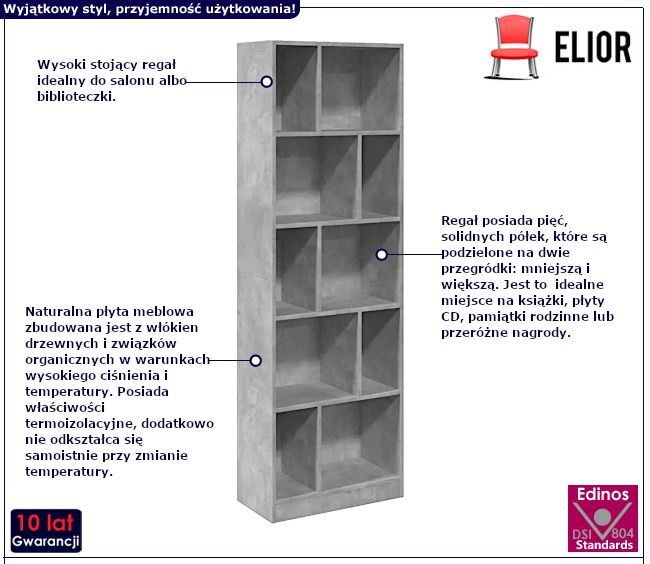 Regał na książki Alani