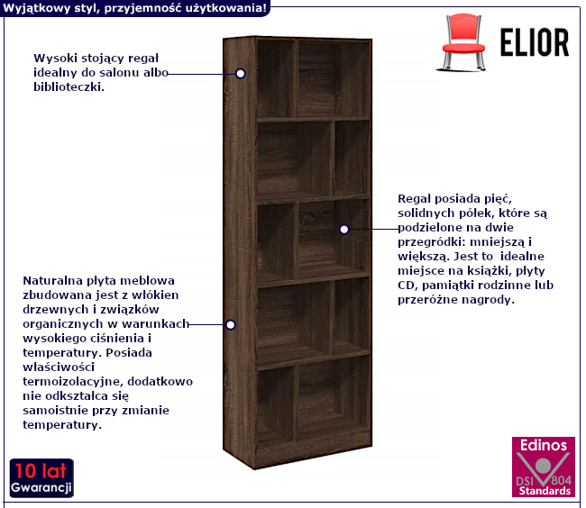 Regał na książki Alani