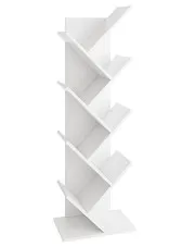 Biały geometryczny regał na książki - Atlas w sklepie Edinos.pl