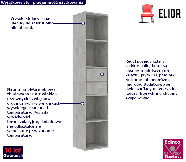 Regał na książki Losan