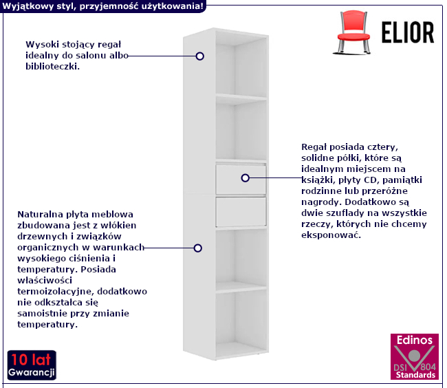 Regał na książki Losan