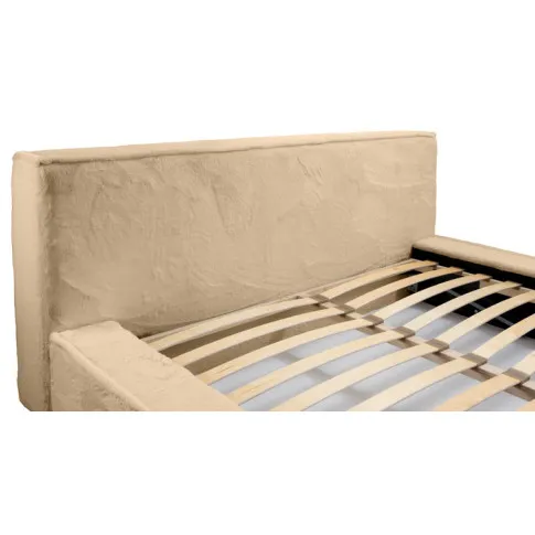 Miękki zagłówek w pluszowym łóżku Heliosso jasny bez