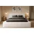 Sypialnia ze śmietankowym łóżkiem tapicerowanym Heliosso