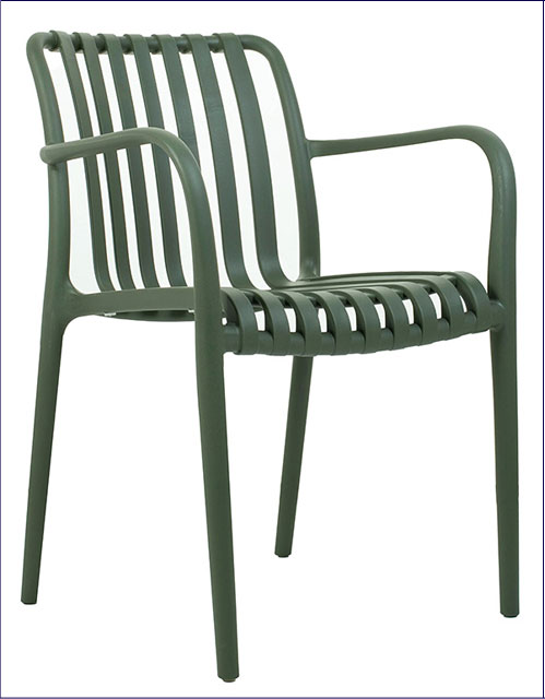 Nowoczesna zielone krzesło plastikowe Felnar