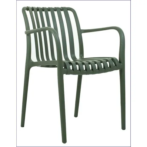 Zielone ażurowe krzesło Frizio