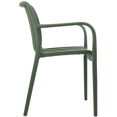 Zielone krzesło z podłokietnikami Frizio