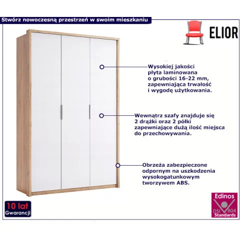 Nowoczesna biała szafa Azarox 18X