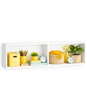 Biała minimalistyczna półka ścienna - Zenta 21X w sklepie Edinos.pl