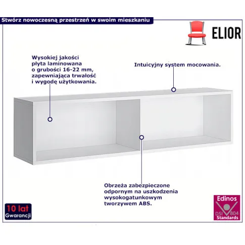 Biała wisząca półka Azarox 21X