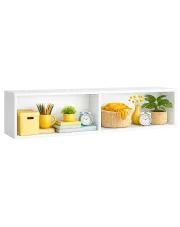 Biała minimalistyczna półka ścienna - Zenta 21X w sklepie Edinos.pl