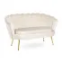 Kremowa dwuosobowa sofa glamour do salonu - Avet