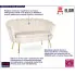 Kremowa sofa dwuosobowa muszelka Avet