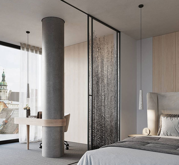 Betonowa industrialna lampa wisząca A614-Master