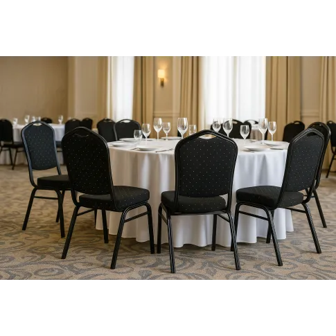 Czarne krzesło restauracyjne   Lindy 4X