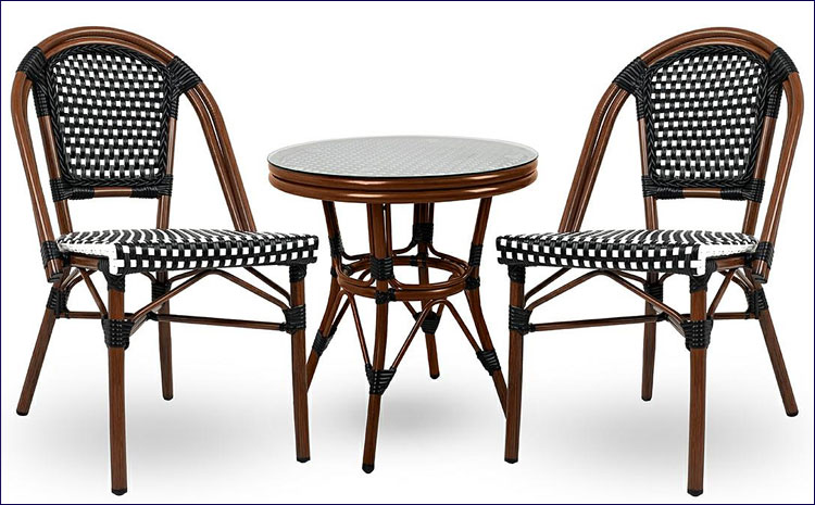 Wizualizacja czarnego krzesła kawiarnianego Fizex 3X