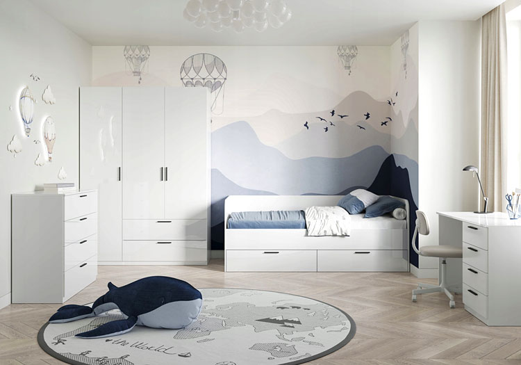 Wnętrze z meblami Ersella