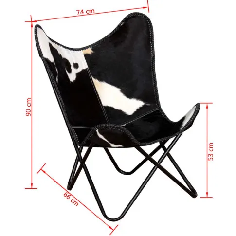Czarno białe krzesło Loco 4X wymiary