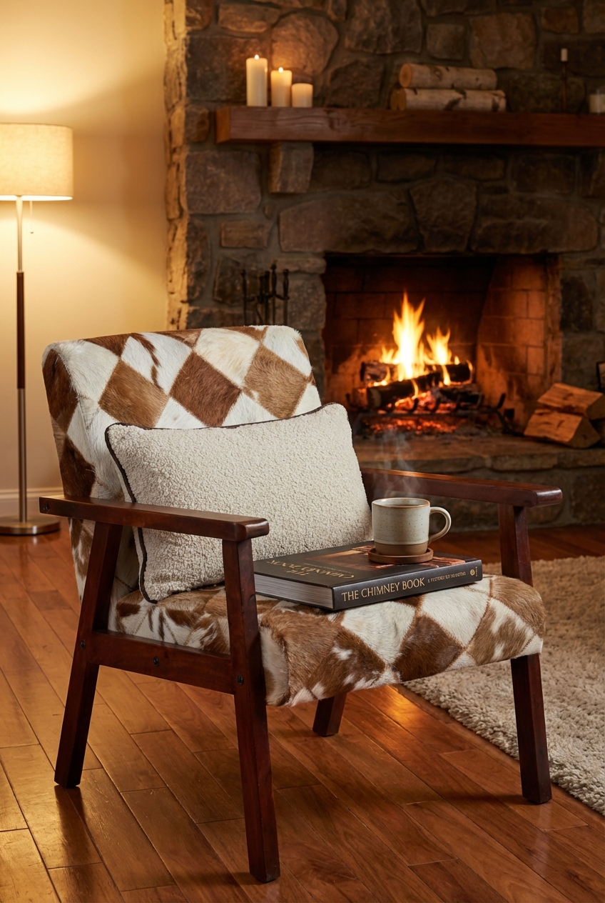 Skórzany fotel Medison w salonie