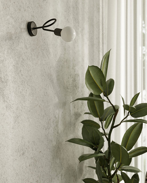 Czarny industrialny kinkiet supeł A621-Mobia