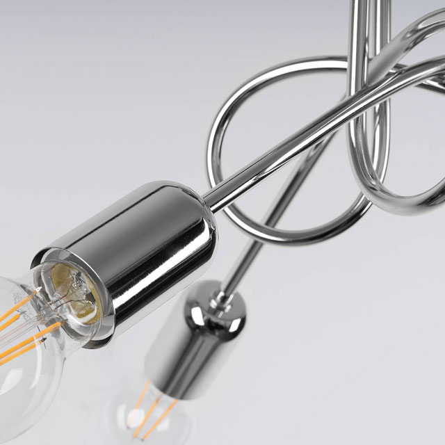 Loftowy chromowany żyrandol supeł A619-Mobia