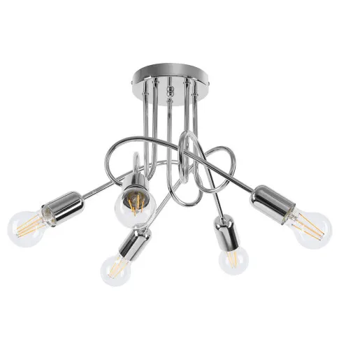Chromowany żyrandol bez kloszy w stylu loft A620-Akli