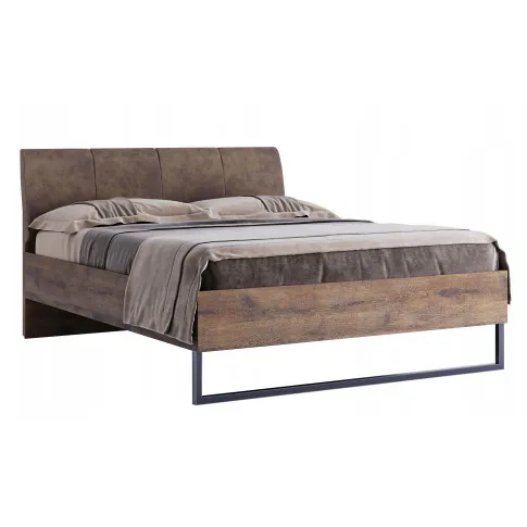 Loftowe łózko z tapicerowanym zagłówkiem Zafirox 6X