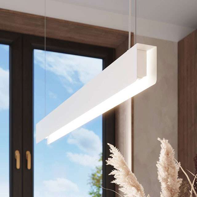 Biała lampa liniowa nad stół P185-Elian