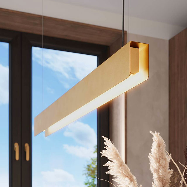 Złoty lampa liniowa nad stół A622-Vehi