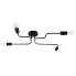 Czarna lampa sufitowa bez kloszy loft A626-Brif