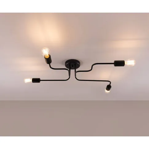 Czarna lampa sufitowa industrialna A626-Brif