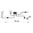 Rysunek z wymiarami lampy A626-Brif