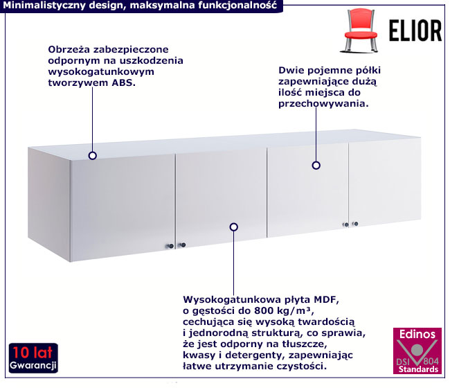 Biała półka wisząca Vestirox 6X