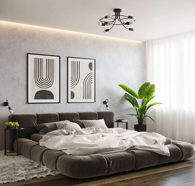 Czarna industrialna lampa sufitowa 6-punktowa P157-Nelora