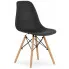 Czarne skandynawskie krzesło kuchenne z zestawu Derioz 4X