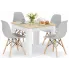 Skandynawski stół z 4 szarymi krzesłami Camino 4X
