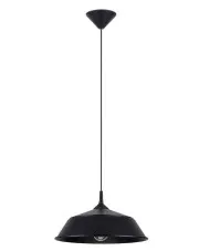 Czarna lampa wisząca z okrągłym kloszem nad stół - A640-Pevo w sklepie Edinos.pl