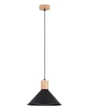 Czarna skandynawska loftowa lampa wisząca - A642-Zita w sklepie Edinos.pl